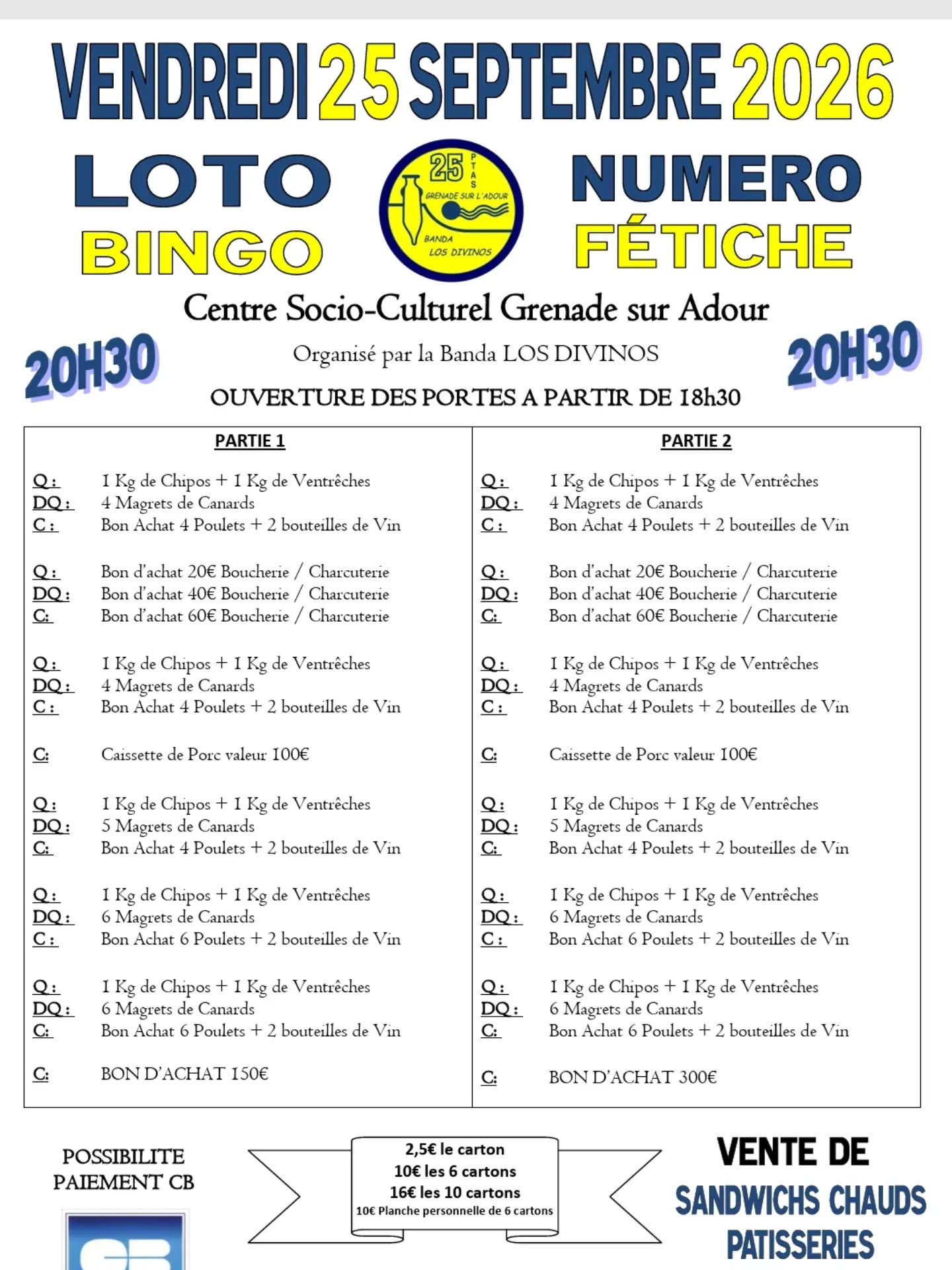 Loto Bingo - Los Divinos