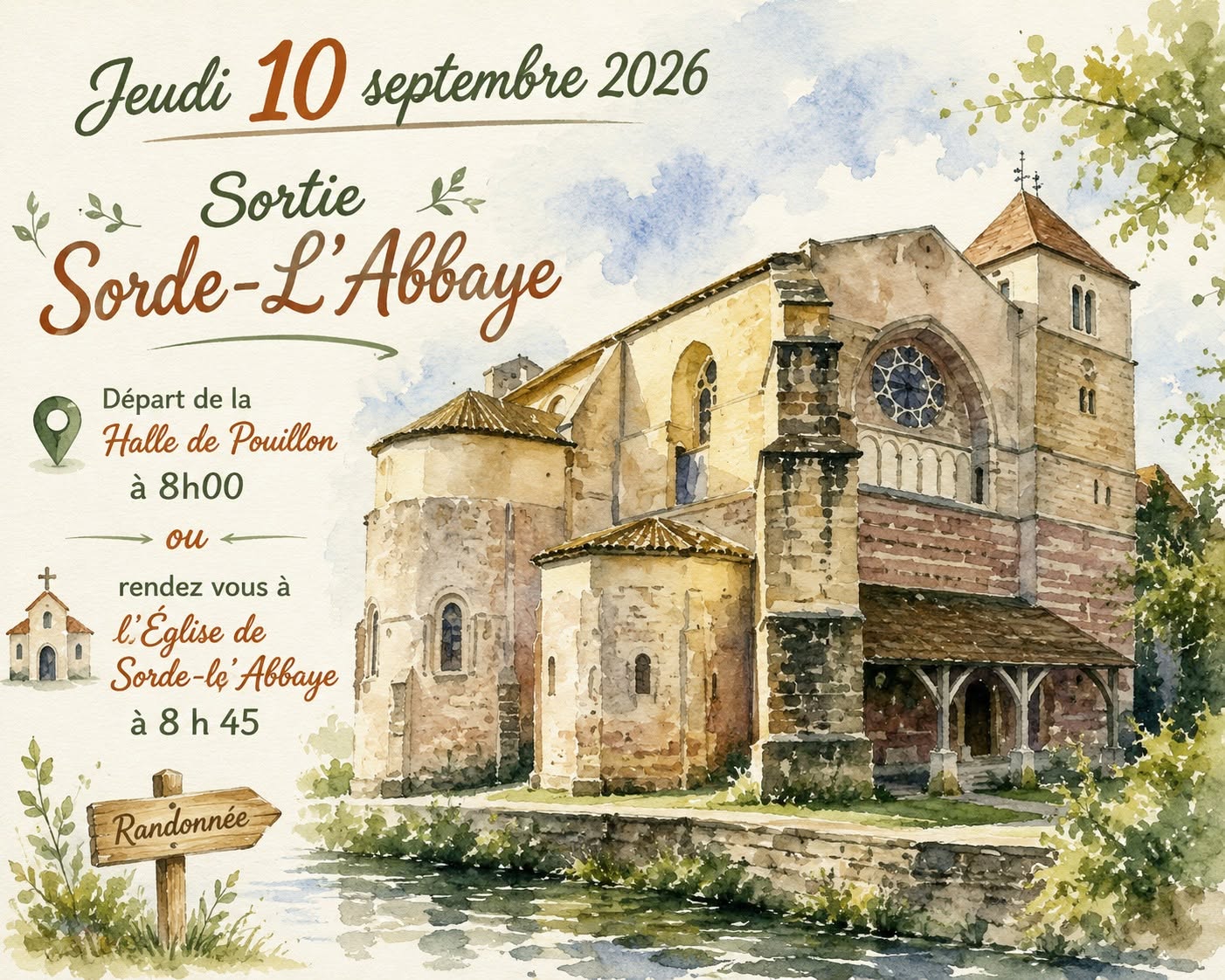 Sortie à Sorde l'Abbaye