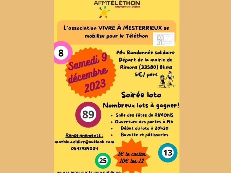 Randonnée solidaire et soirée loto 