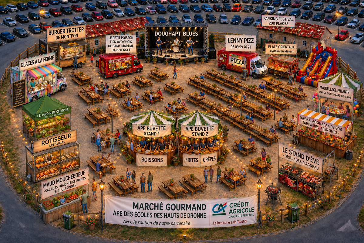 Marché des producteurs & concert Douchapt Blues