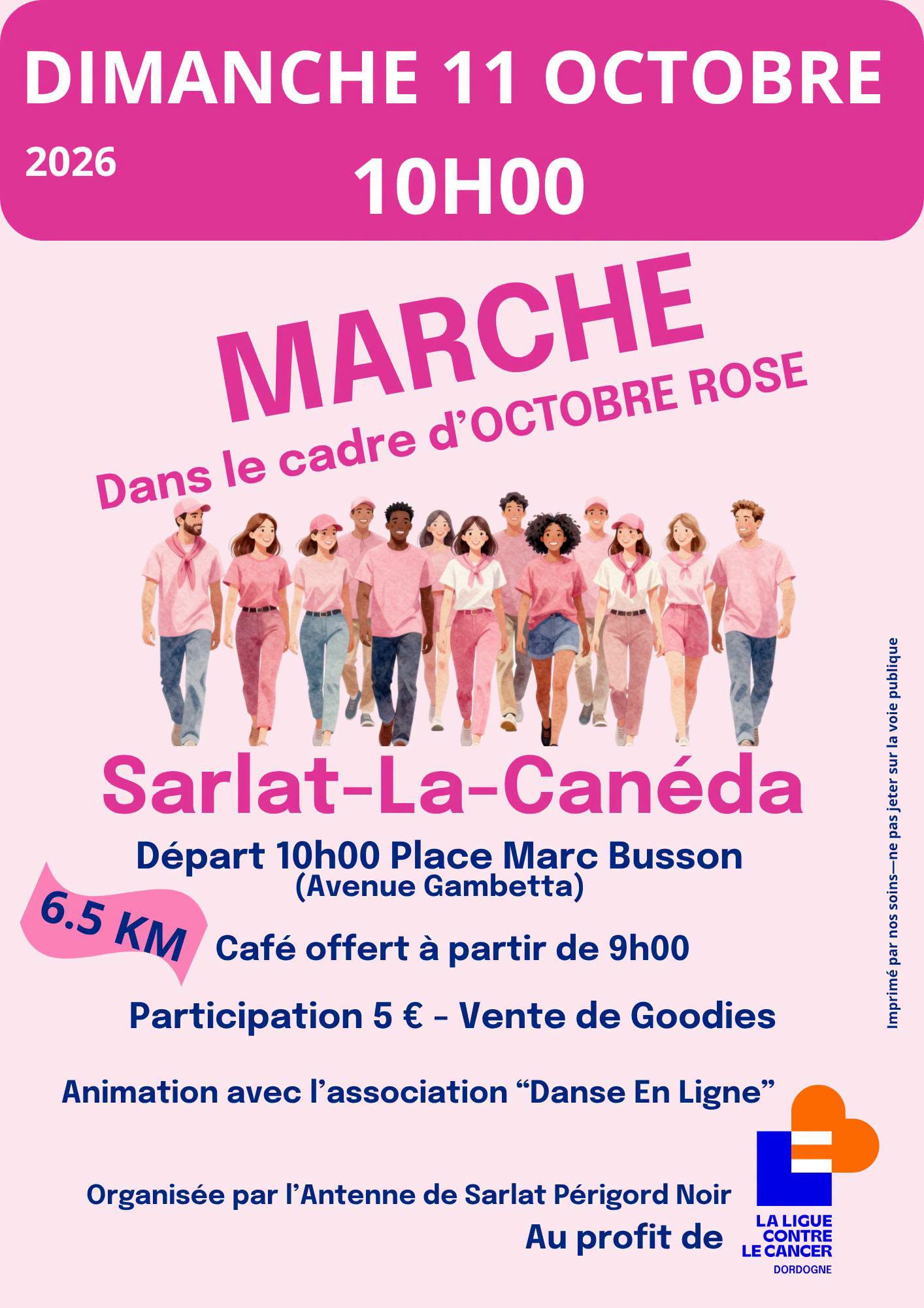 Marche dans le cadre d'Octobre Rose 