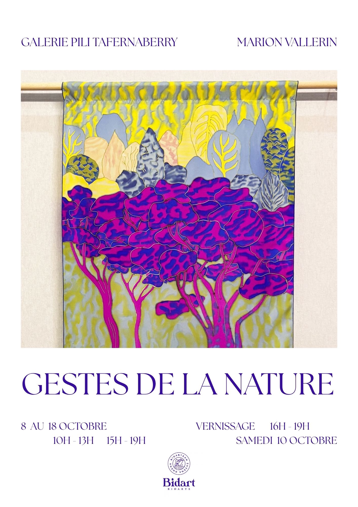Exposition de peinture sur Soie