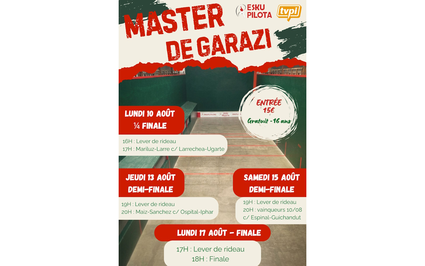 Pelote basque à main nue : Master de Garazi :  ...
