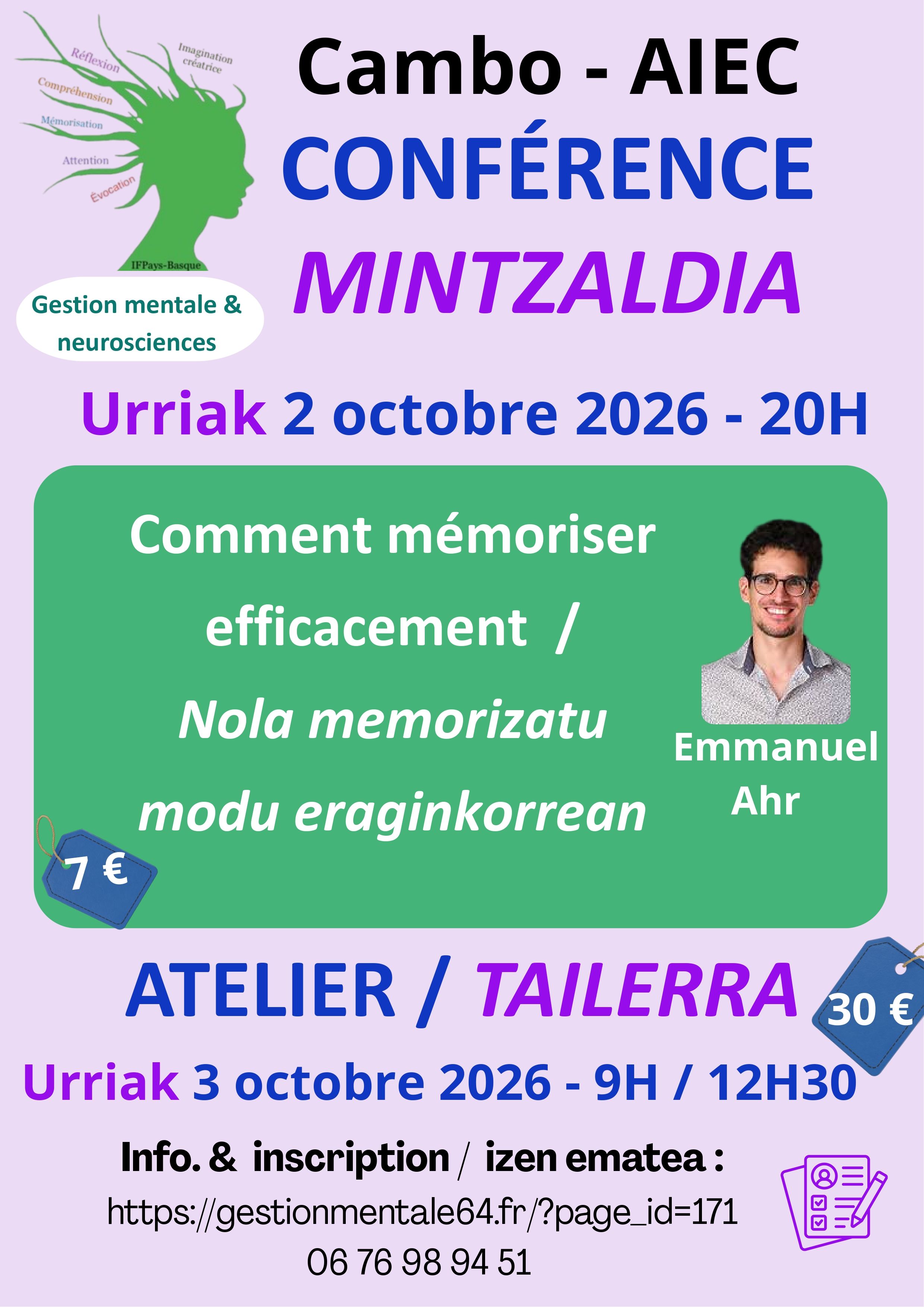 Conférence : Comment mémoriser efficacement ?
