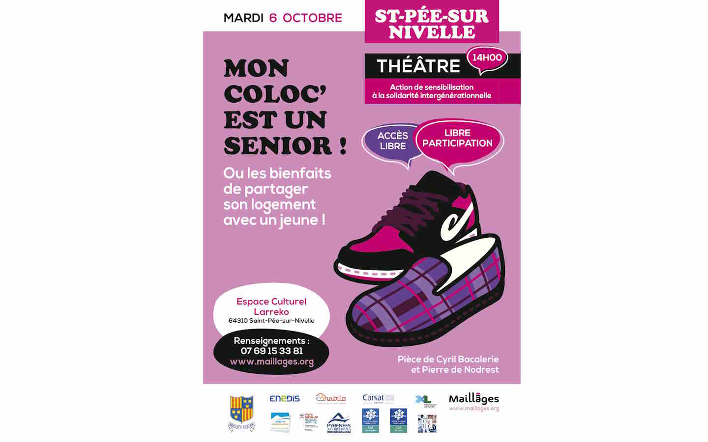 Théâtre : Mon coloc est un sénior