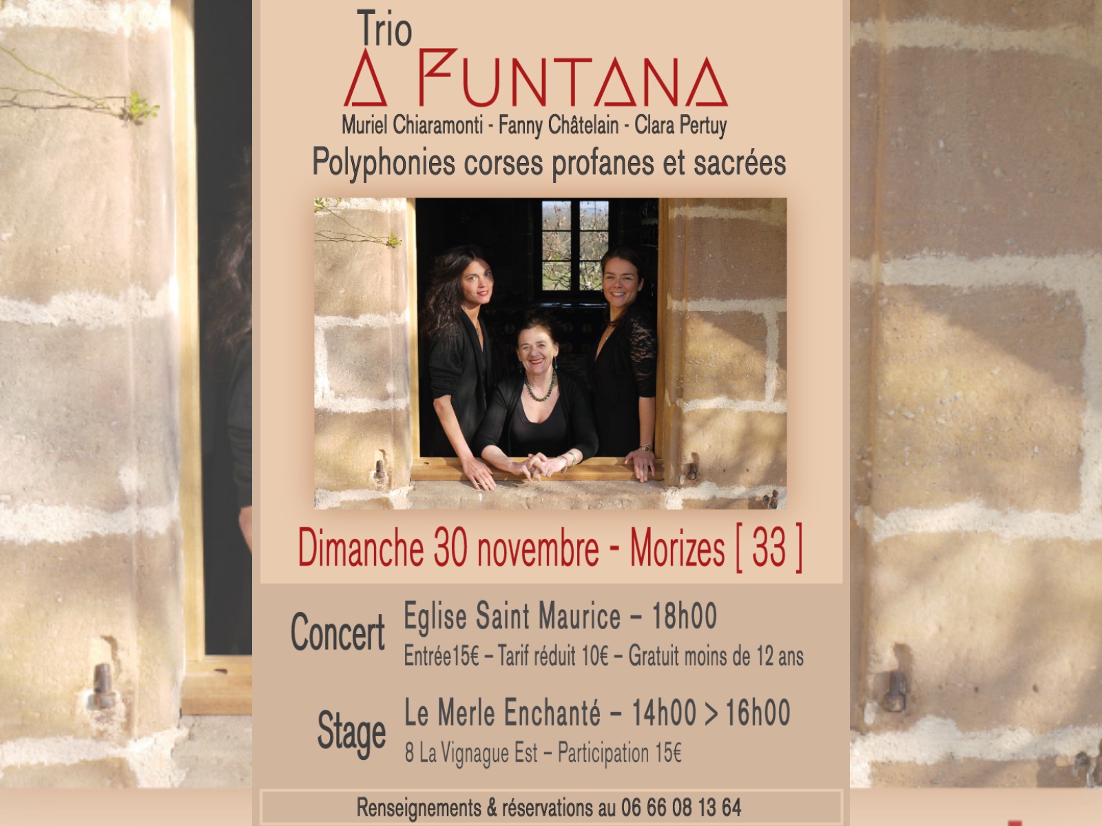Concert polyphonique : Trio Corses A funtana