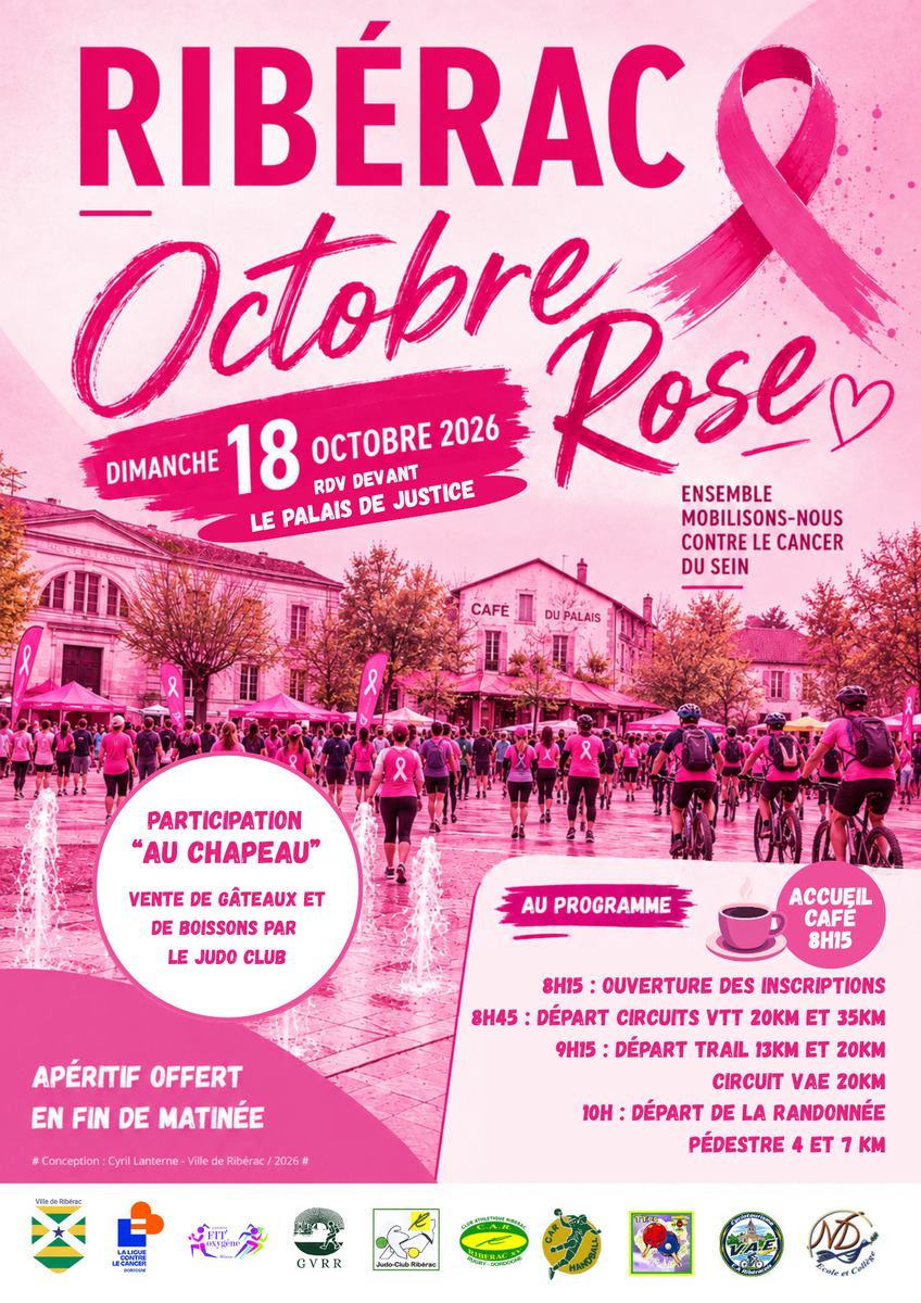 Octobre rose : Trail, VTT, randonnée pédestre