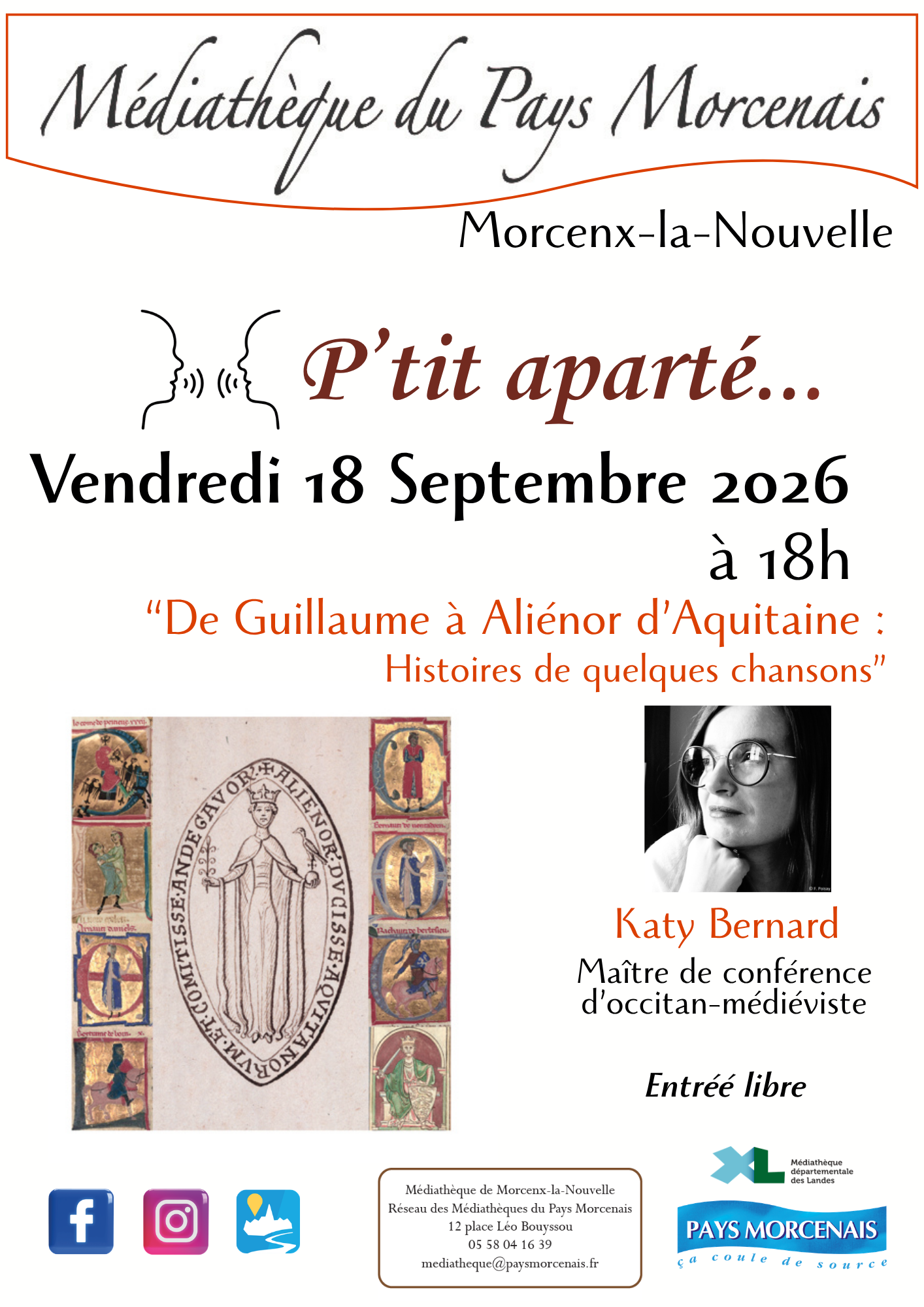 P'tit aparté... "De Guillaume à Aliénor d'Aqui ...