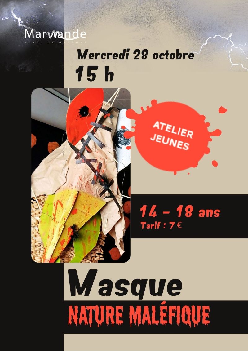 Atelier Jeunes au Musée Marzelles : Création d'un masque d'une nature maléfique