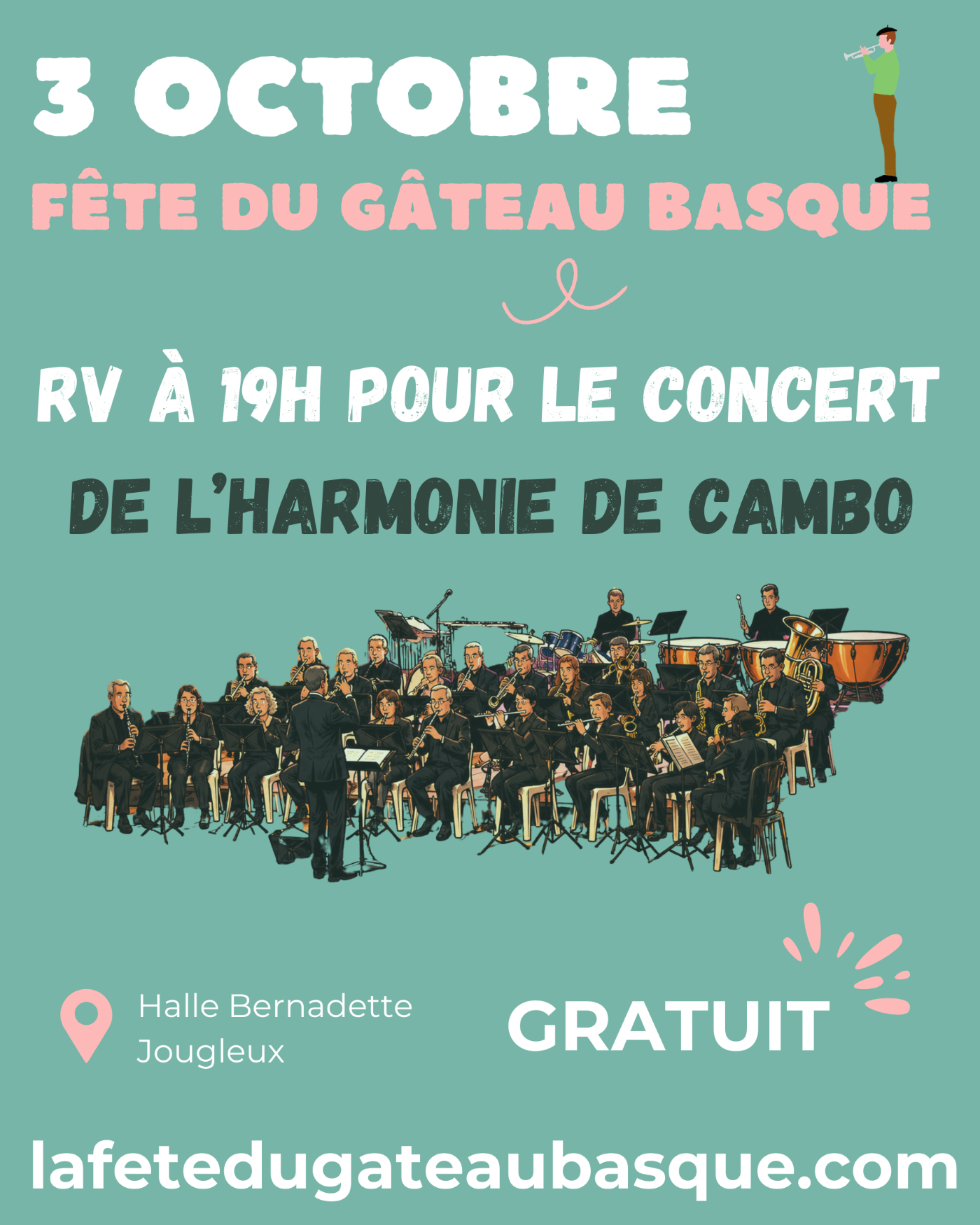 Concert de l'harmonie de la Fête du gâteau basque