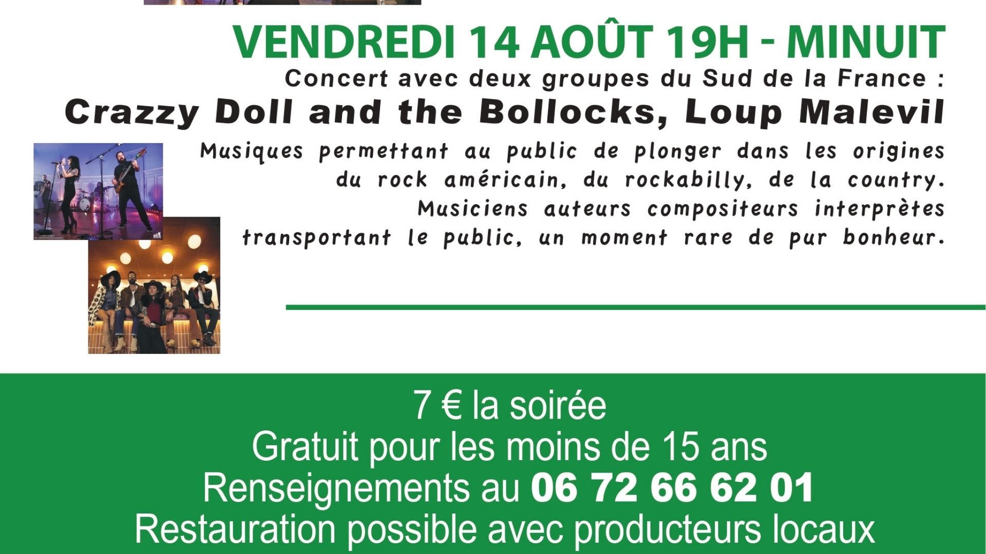 Concert : Crazzy Doll and the Bollocks, Loup M ...