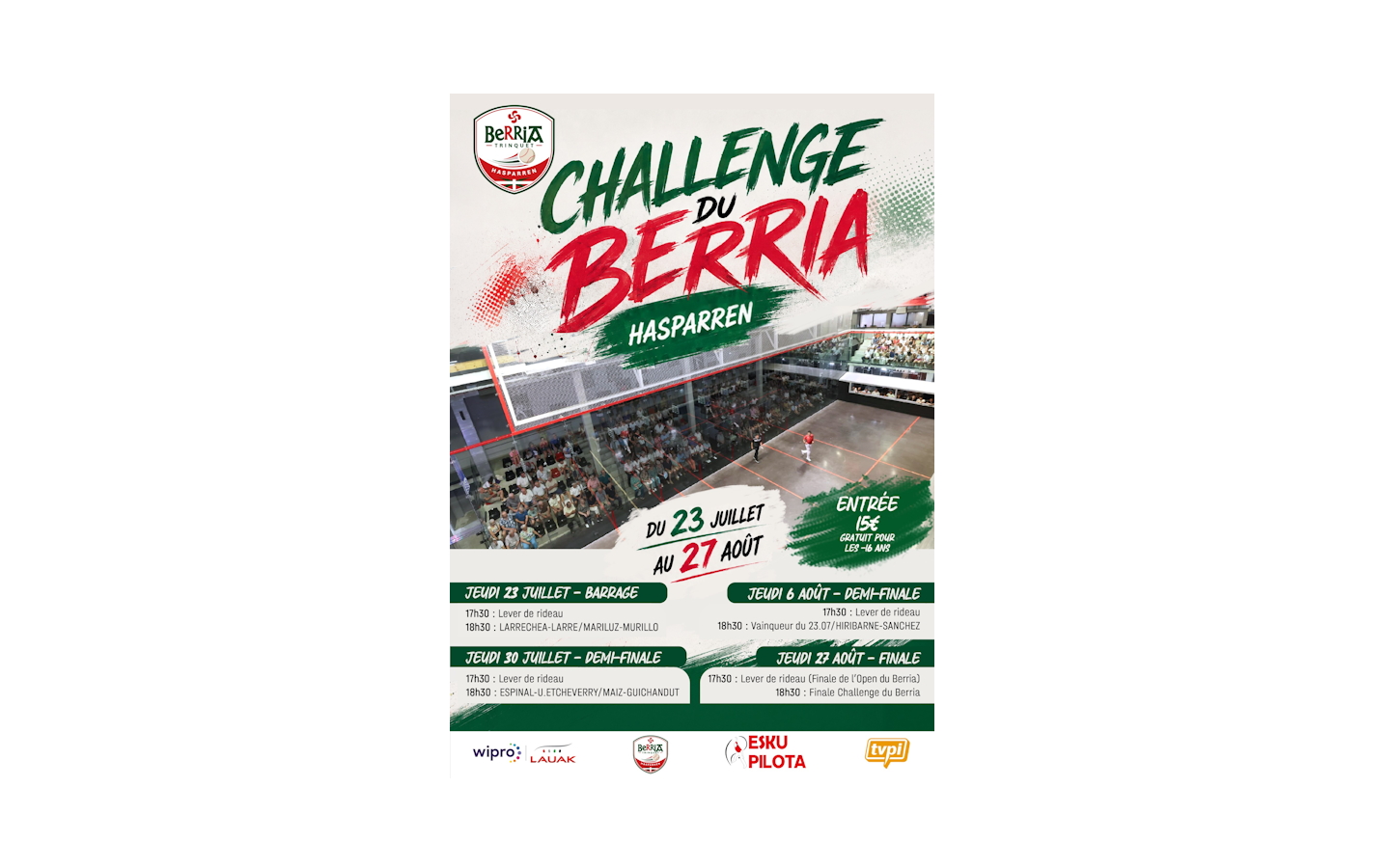 Challenge du Berria - Partie de pelote à main nue