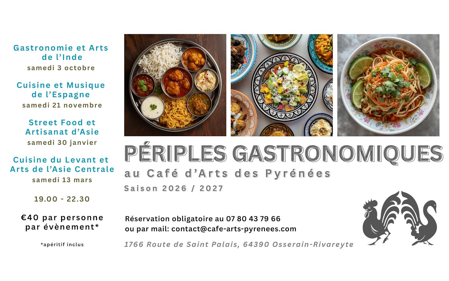 Soirée "Périples Gatronomiques" : Cuisine et musique d'Espagne
