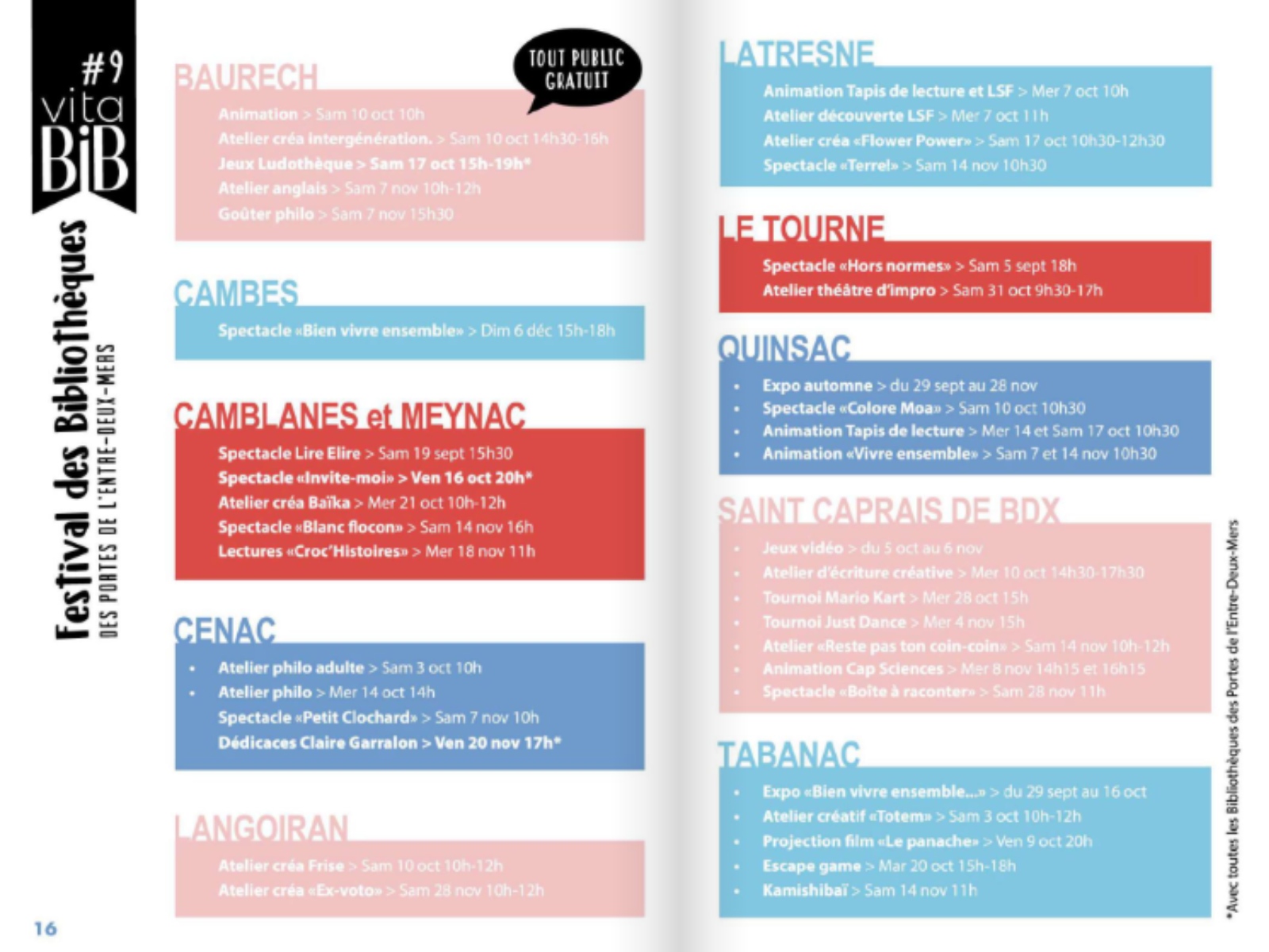 Programme 2026 biblio