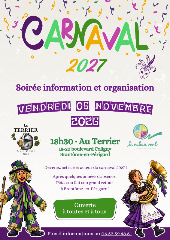 Soirée information et organisation Carnaval 2027
