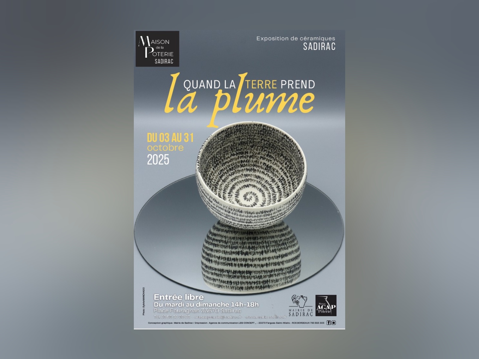 Exposition de céramiques « Quand la terre prend la plume »
