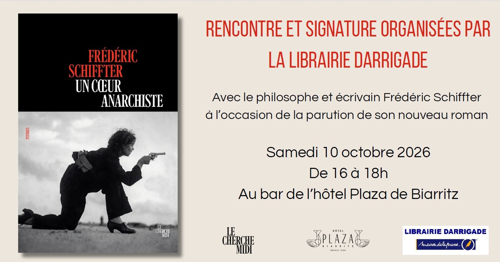 Rencontre et signature Frédéric Schiffter