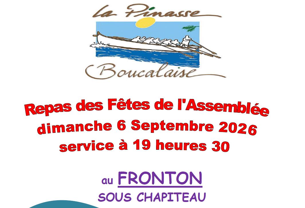 Fêtes de l'Assemblée / La pinasse boucalaise / Repas et animation DJ