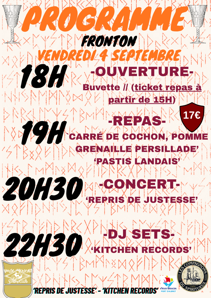 Fêtes de l'Assemblée / Vieux Boucau Surf Club / Repas et Animation DJ