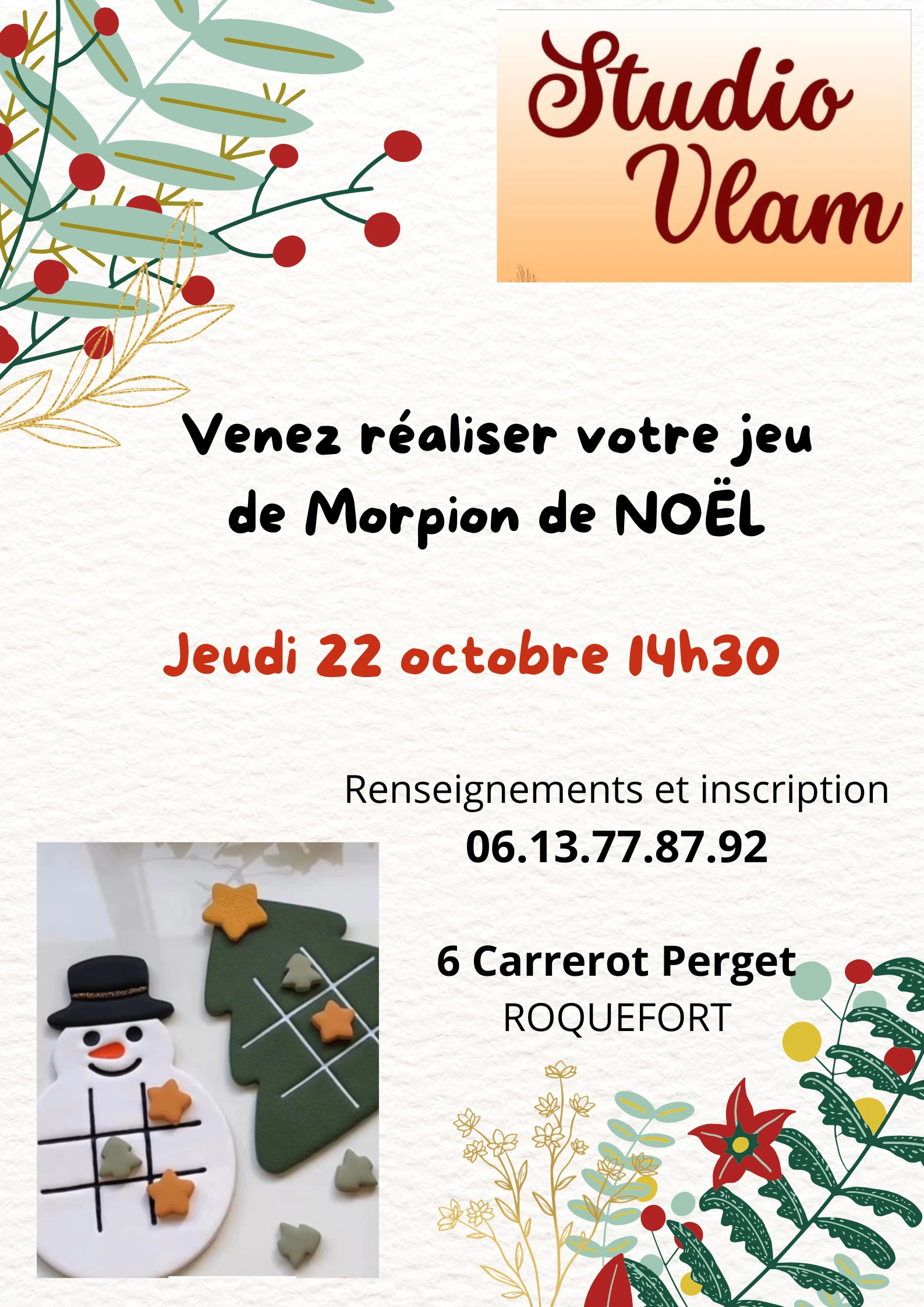 Atelier : Morpion de Noël