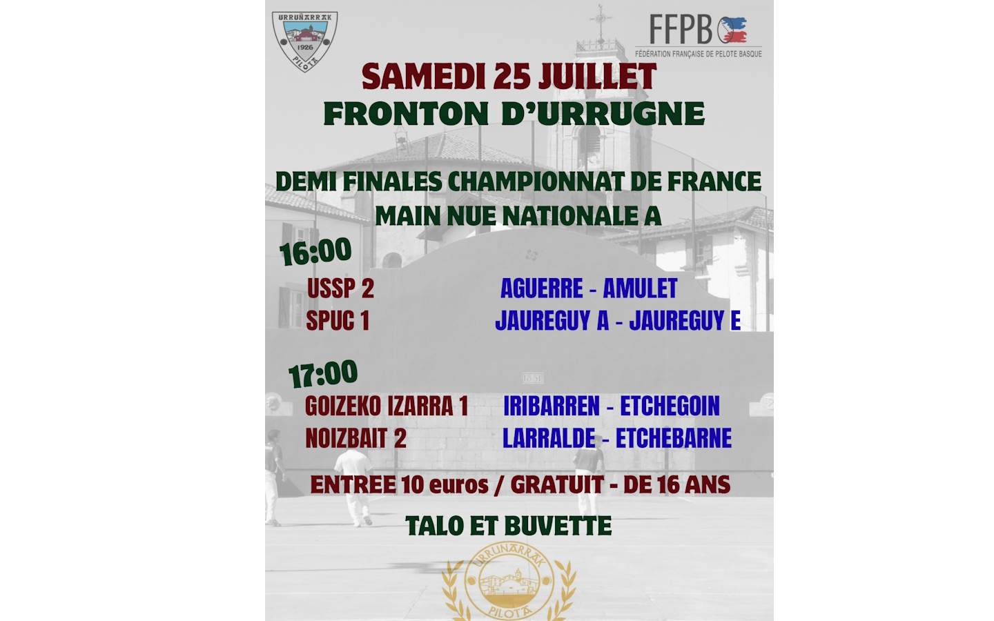 Demi finales championnat de france de main nue ...