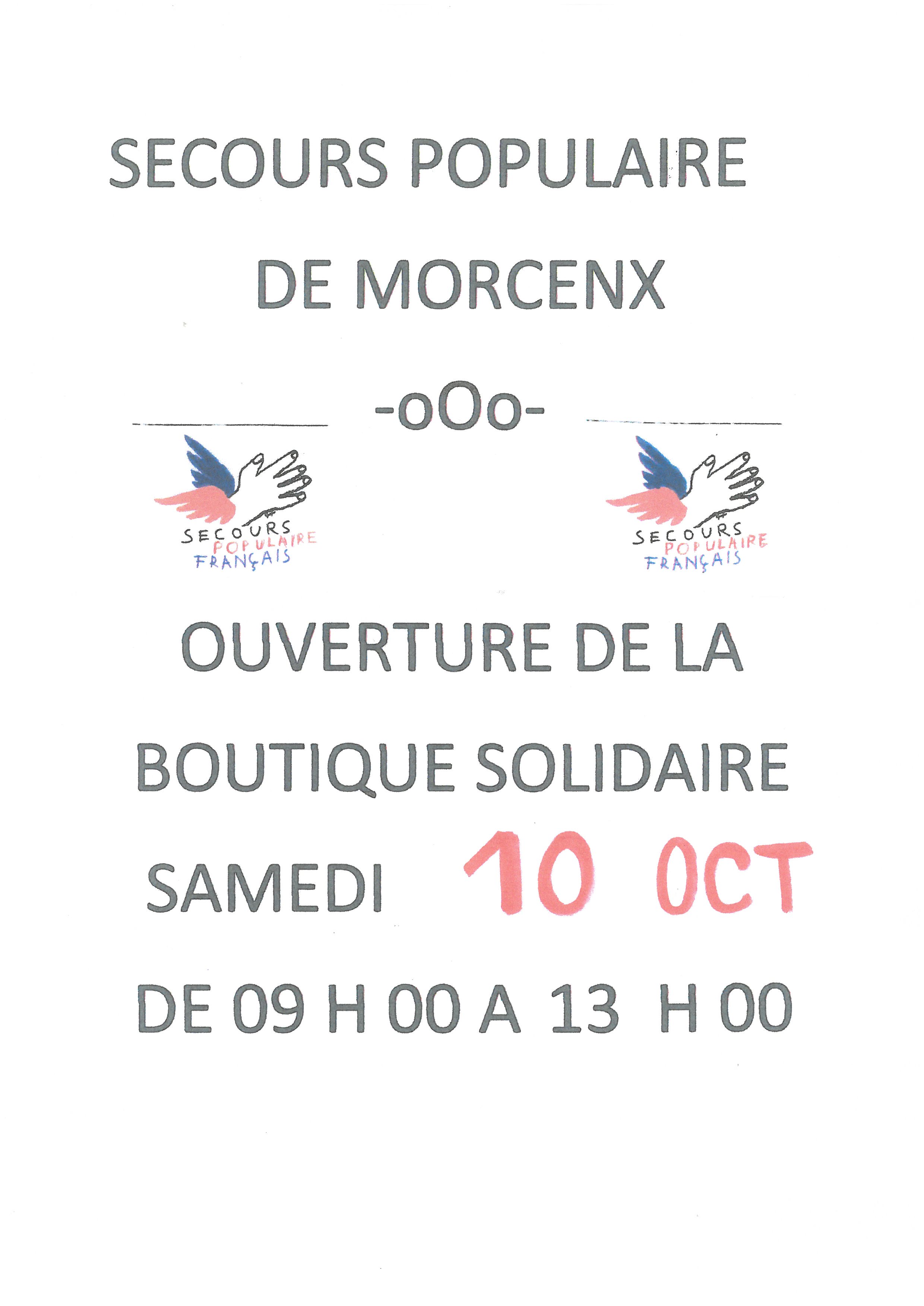 Ouverture de la boutique solidaire