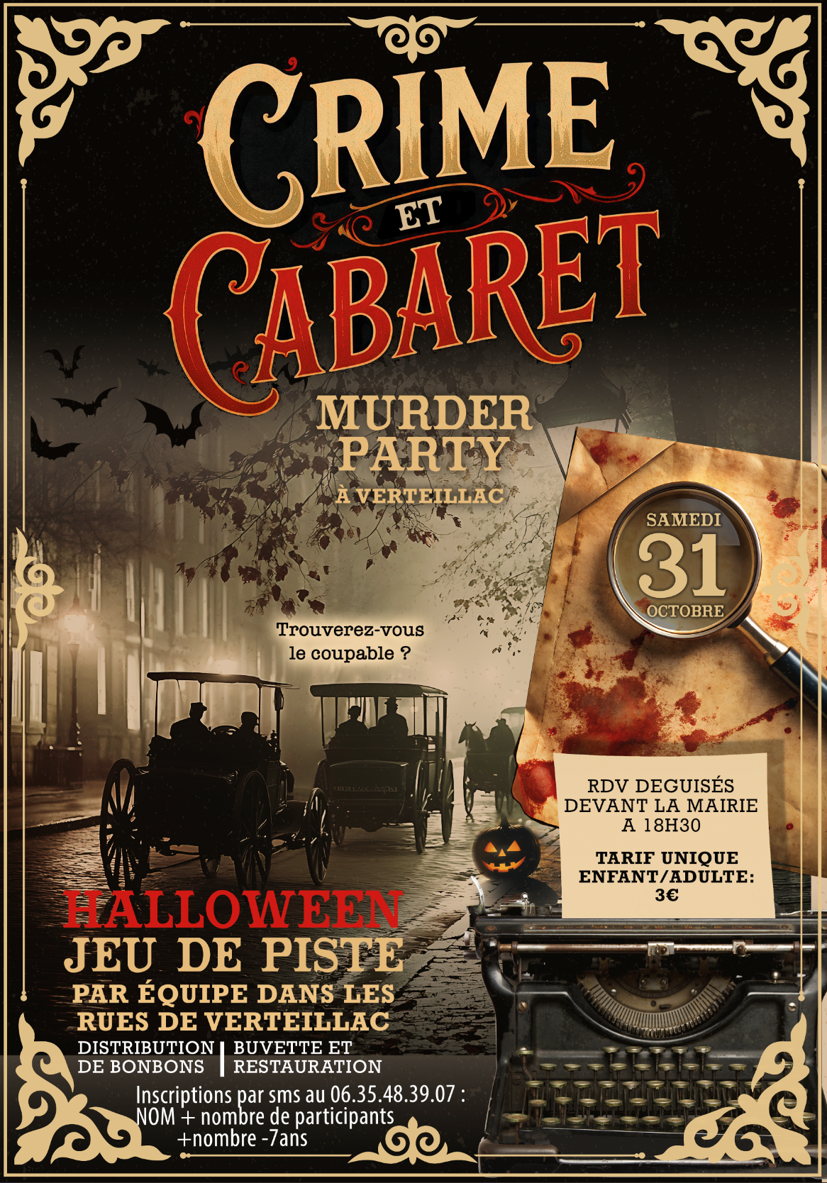 Soirée Halloween : Crime & cabaret