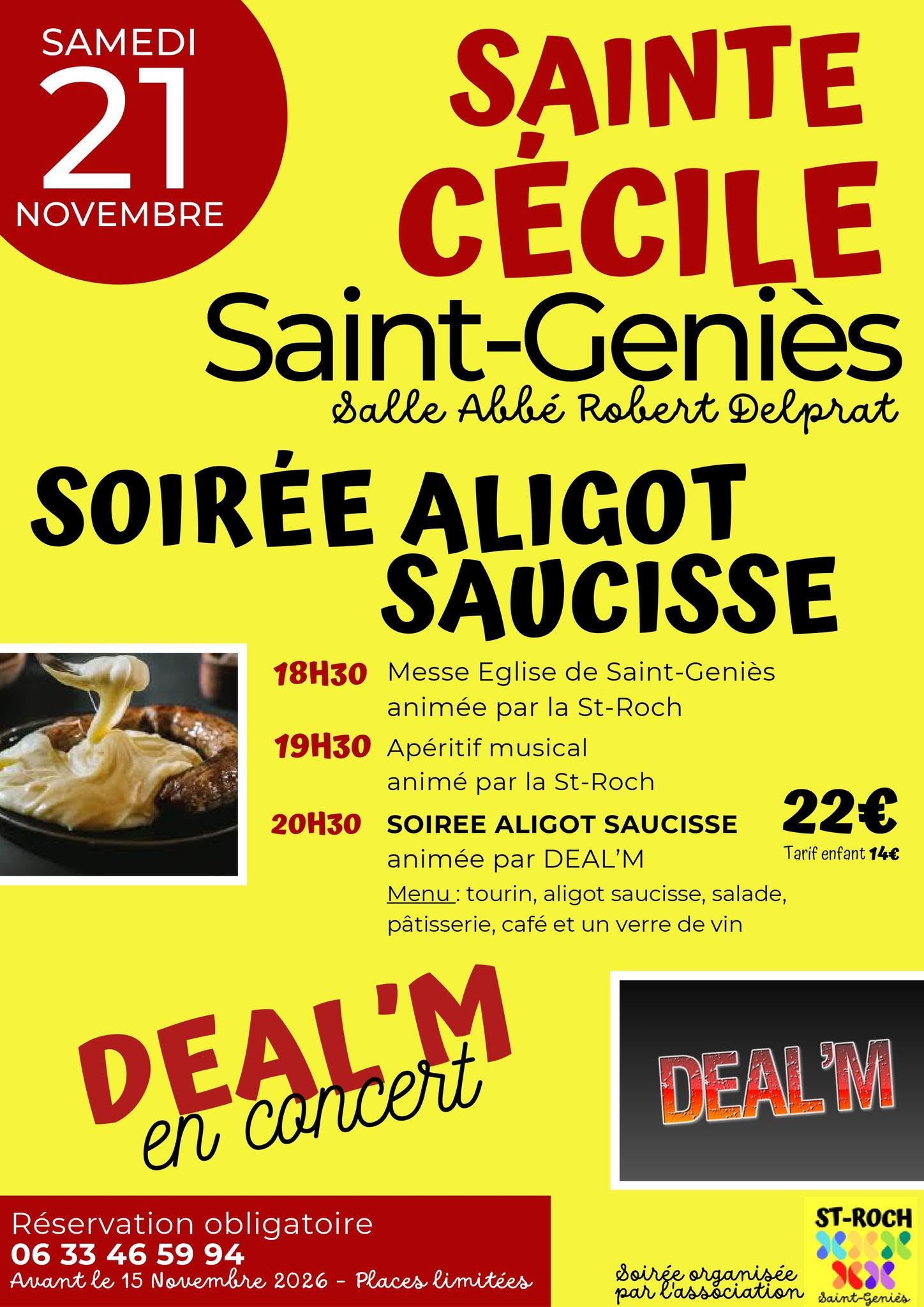 Sainte-Cécile - soirée aligot saucisses
