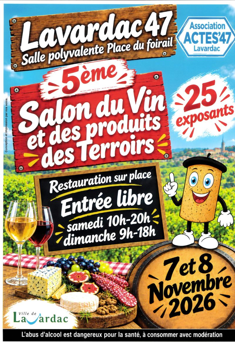 5ème Salon du vin et des produits des terroirs.