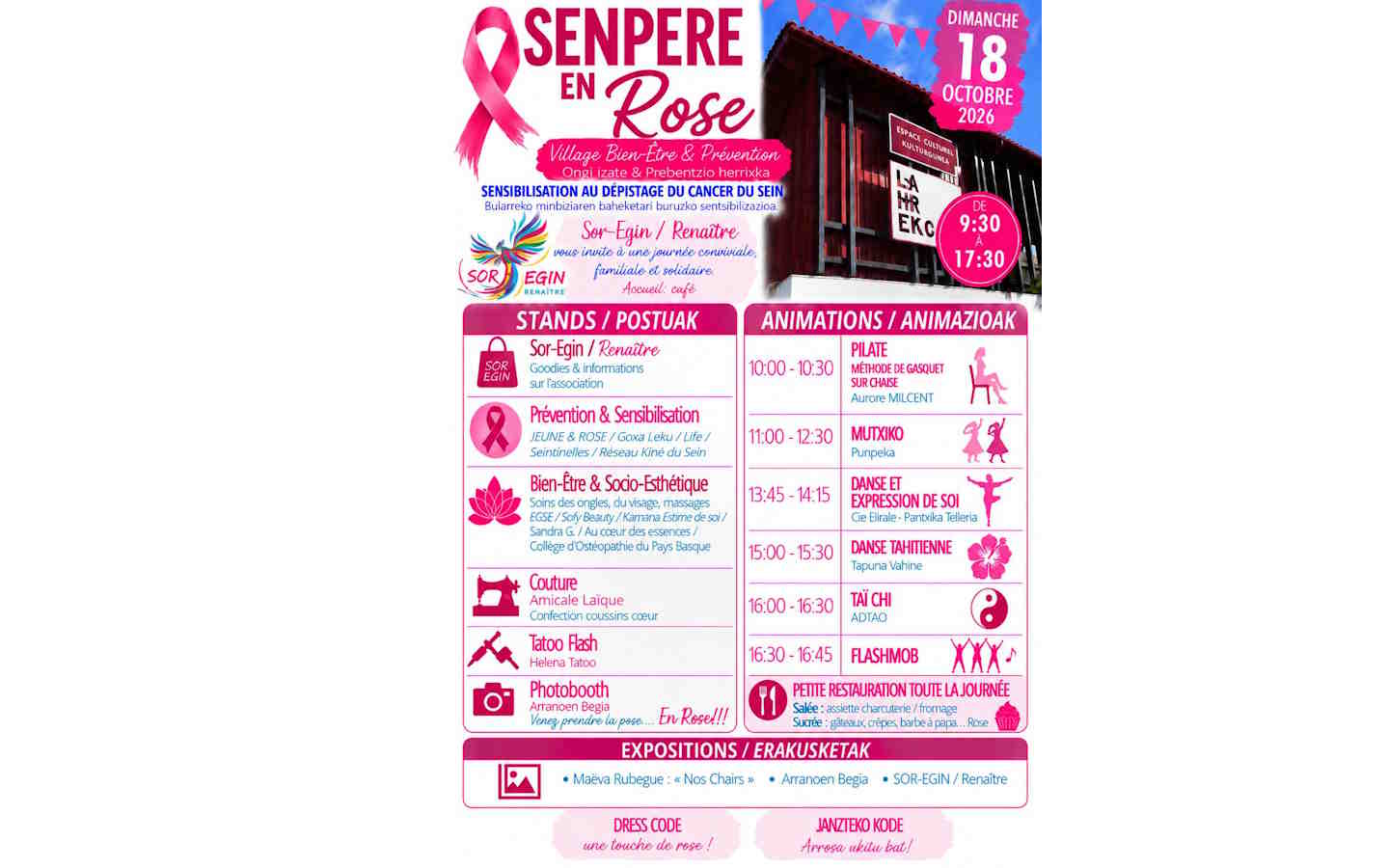 Senpere entre en rose 2026 : Village bien-être et prévention