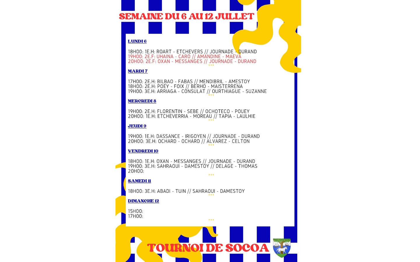 Tournoi de pala, Socoa.