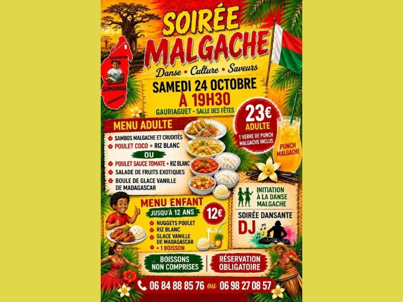 ANNULEE - Soirée Malgache à Gauriaguet