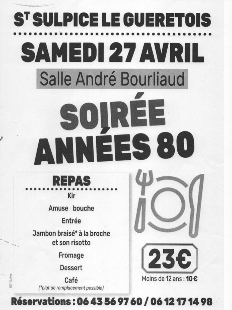 Soirée années 80