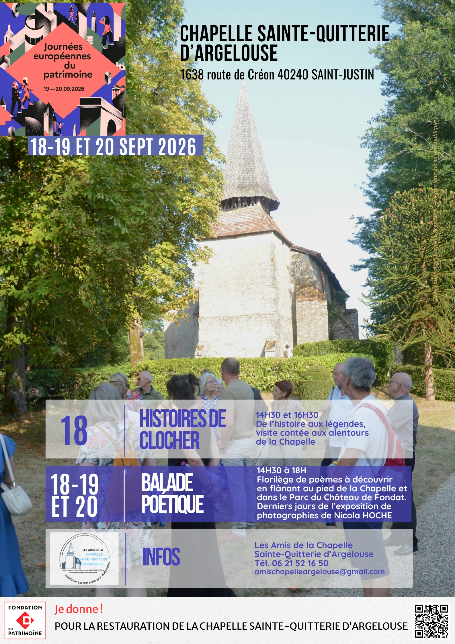 JEP : Chapelle Ste Quitterie d'Argelouse