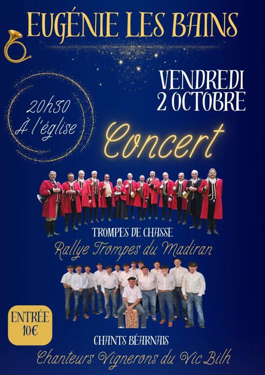 Concert du "Rallye trompes du Madiran" et des "Chanteurs vignerons du Vic-Bilh"