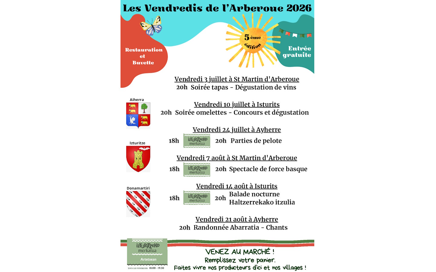 Les vendredis de l'Arbéroue : soirée tapas, dé ...