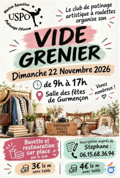 Vide grenier Union Sportive de Patinage d'Oloron