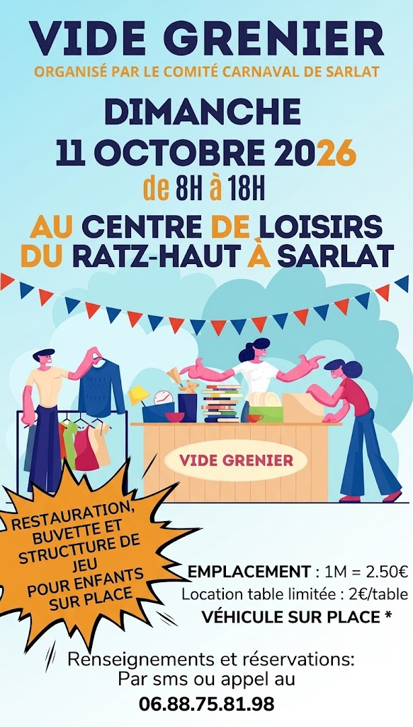 Vide Grenier au Centre de Loisirs du Ratz-Haut ...