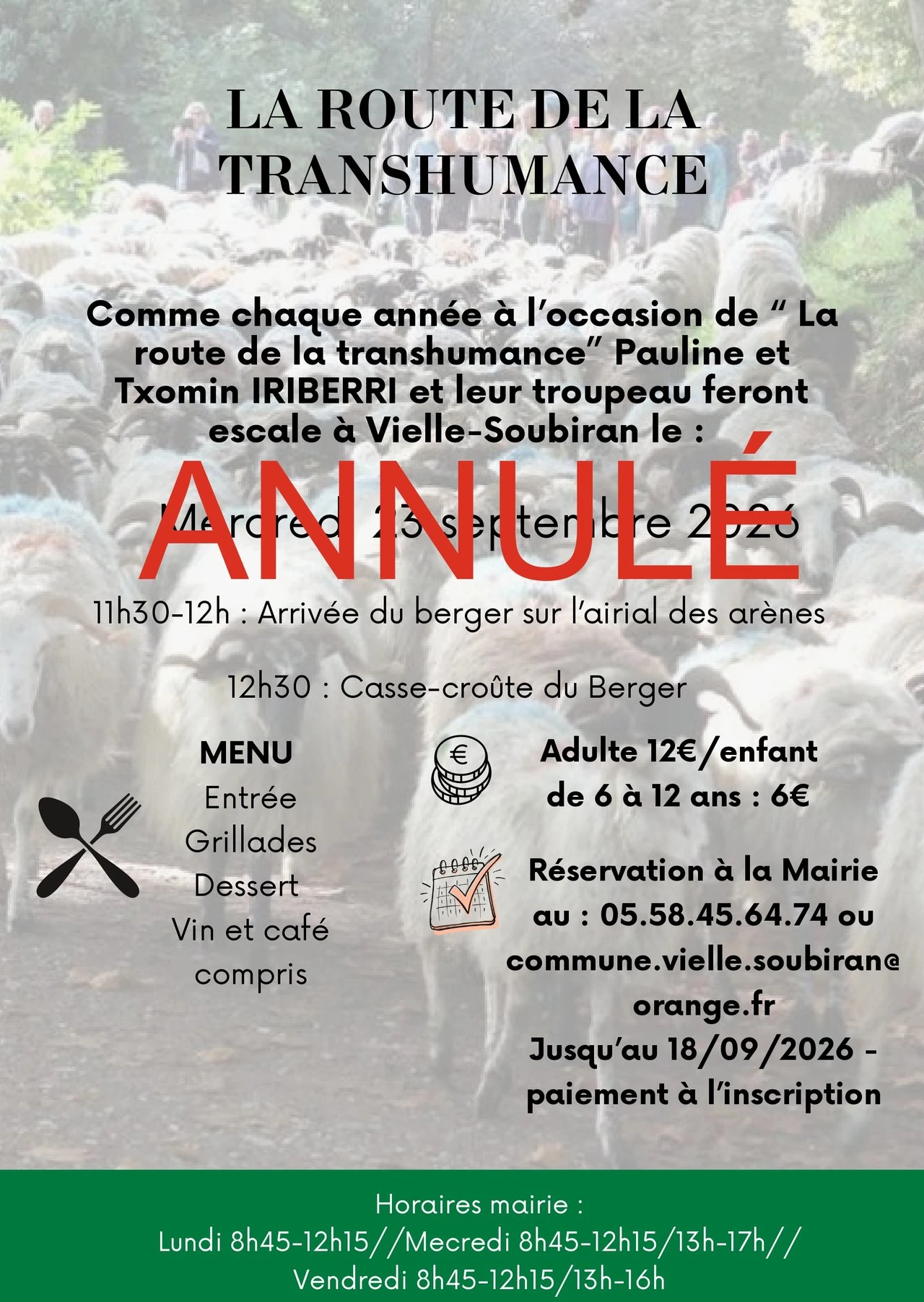La Route de la Transhumance - ANNULÉE