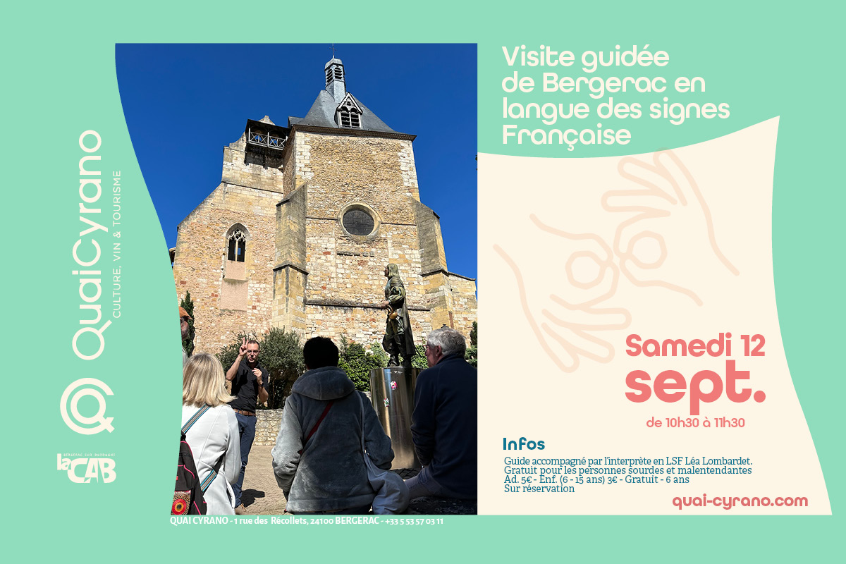 Visite patrimoine de Bergerac en LSF