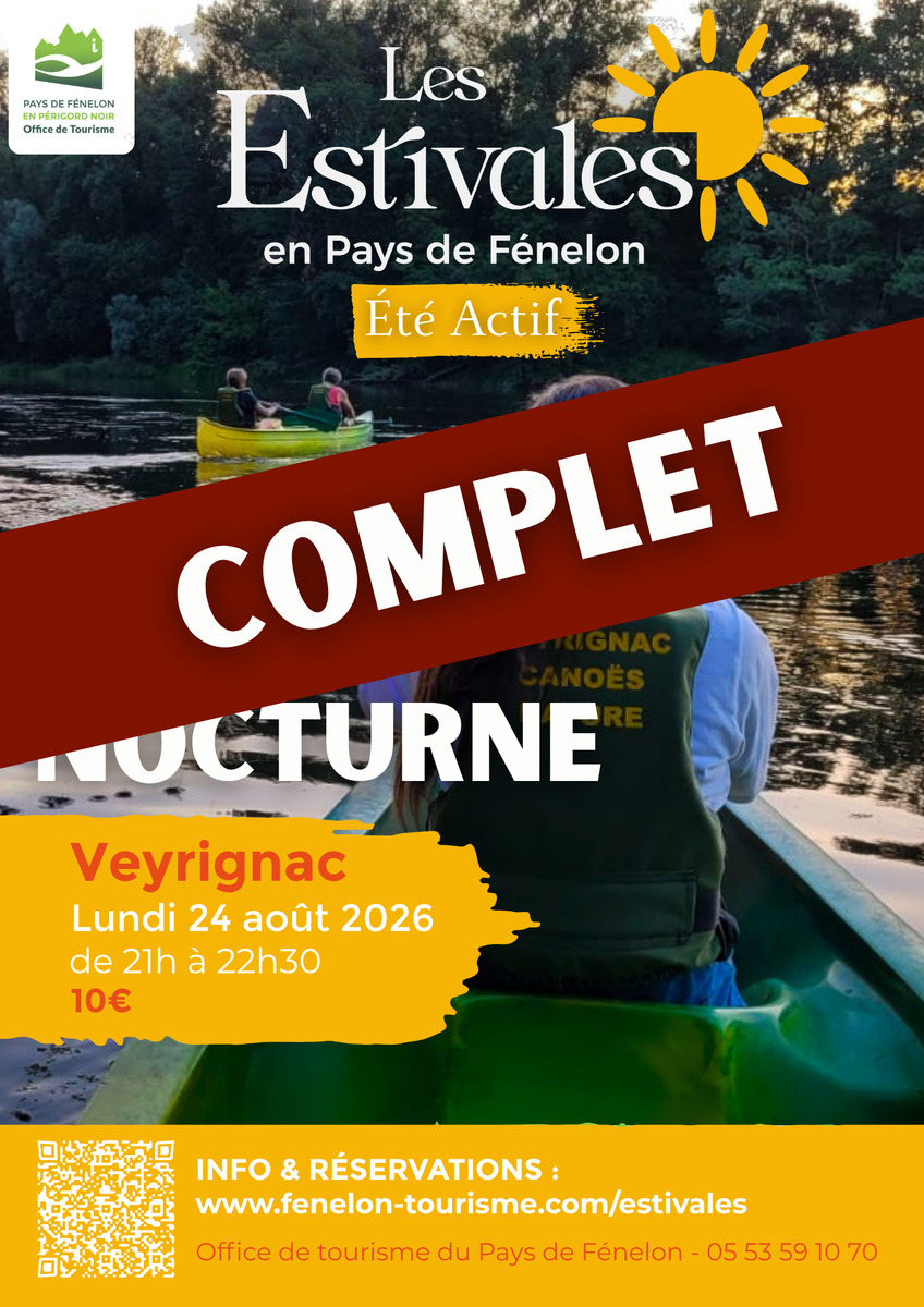 ÉTÉ ACTIF : Canoë Nocturne à Veyrignac [COMPLET]