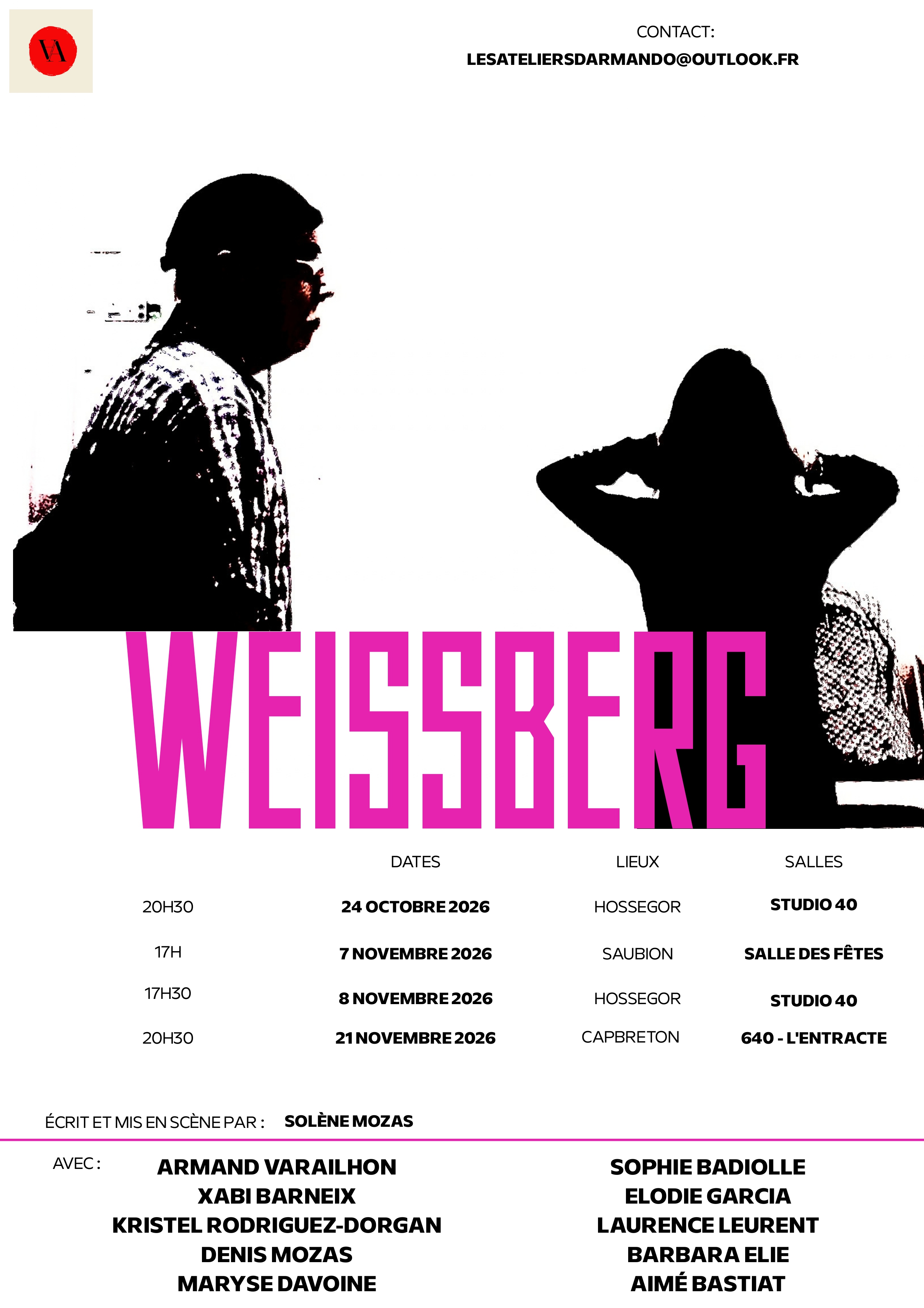 Pièce de théâtre "Weissberg" Les Ateliers d'Armando