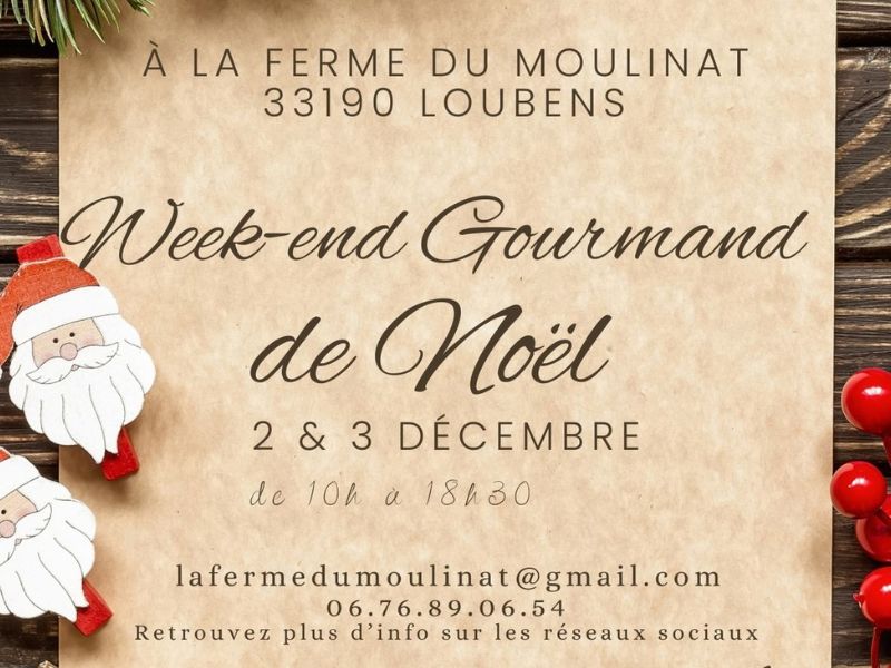 Week-end gourmand de Noël à La Ferme du Moulinat