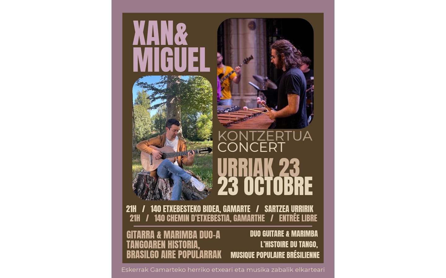 Concert Xan et Miguel
