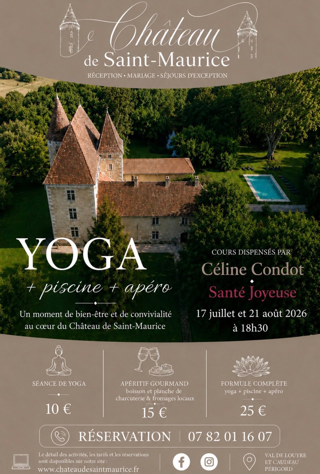 Découverte yoga piscine apéritif