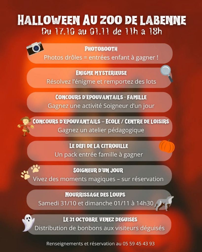 Halloween au Zoo de Labenne