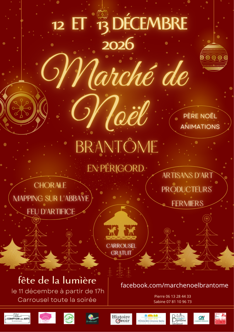 Marché de Noël de Brantôme en périgord