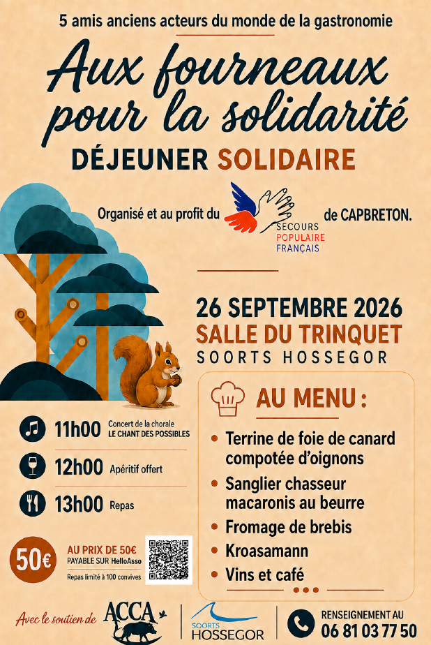 Aux fourneaux pour la solidarité 2026