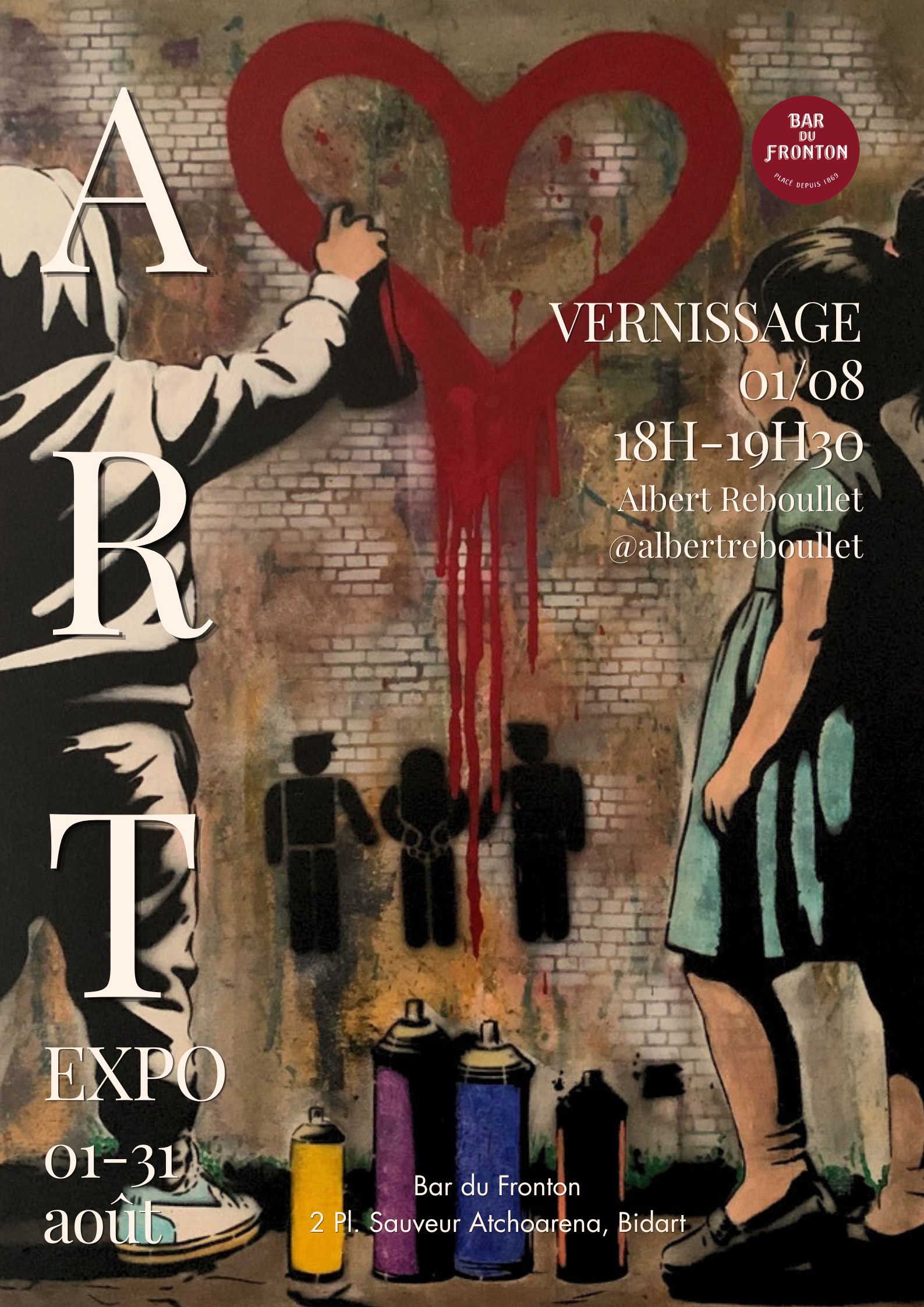 Exposition du l'artiste Albert Reboullet au Ba ...