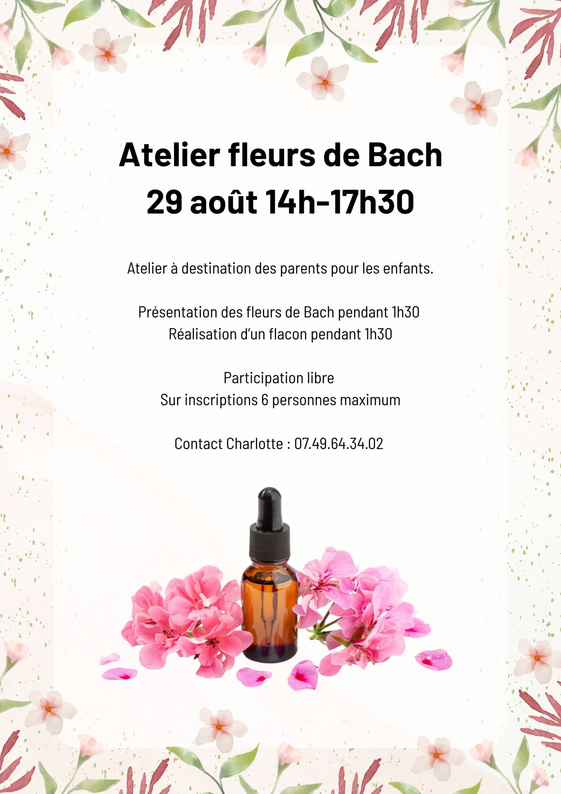 Ateliers fleurs de Bach
